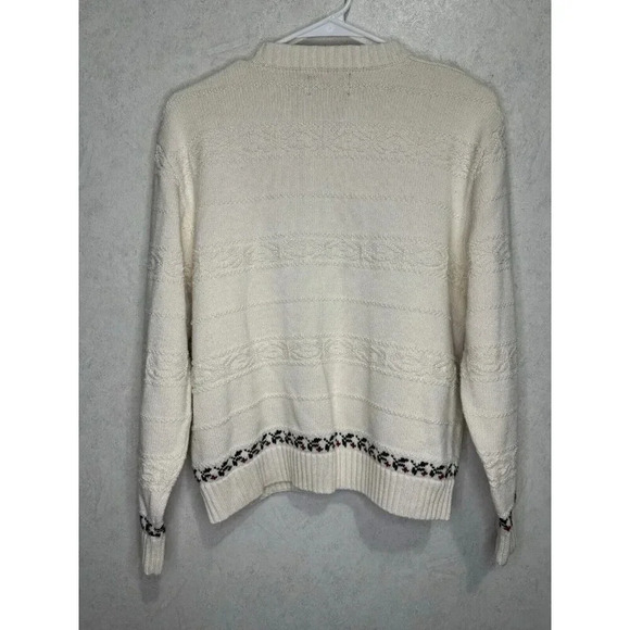 CABELAS Womens Sweater Embroidered Chunky Knit Pullover MEDIUM Lot Of 2 Grandpa - Picture 5 of 14